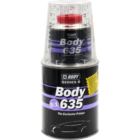 Грунт PROLINE 635 5:1 бел. 0,8л + Отвердитель PROLINE 635 0,16л HB BODY комплект 6350106351