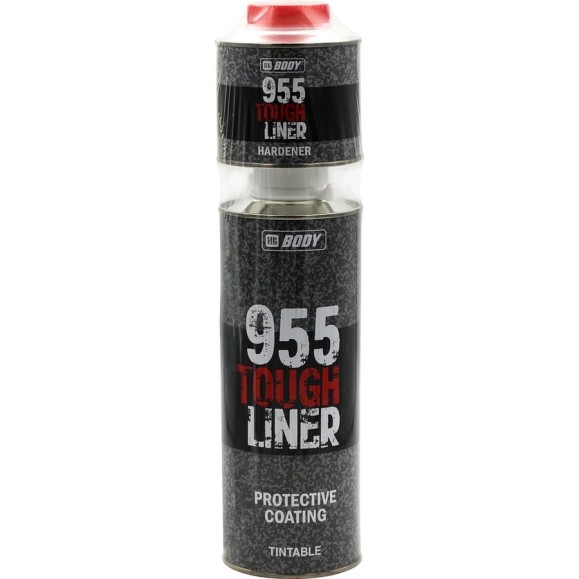 Сверхпрочное защитное покрытие TOUGH LINER 955 колер. 0,6л + Отвердитель 955 HB BODY комплект 9550109551