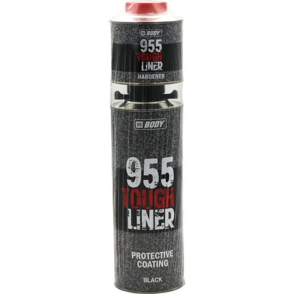 Сверхпрочное защитное покрытие TOUGH LINER 955 черн. 0,6л + Отвердитель 955 HB BODY комплект 9550209551