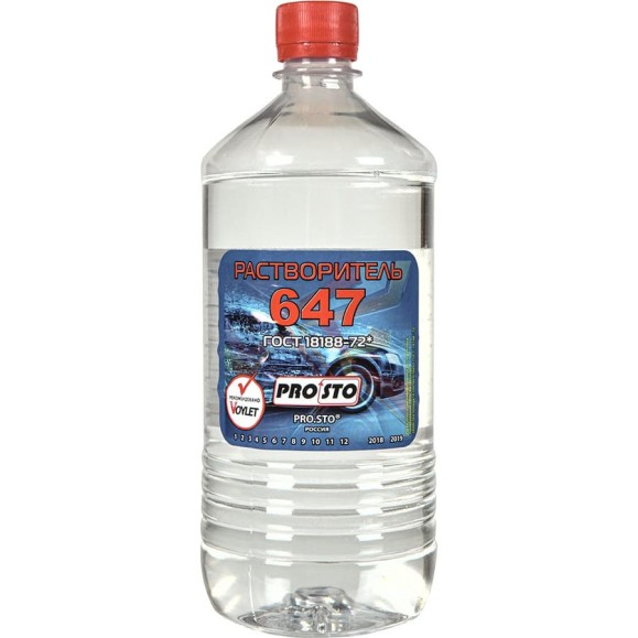 Растворитель PRO.STO 647, 1 л ТУ 2319-001-17517581-2013 003-00002