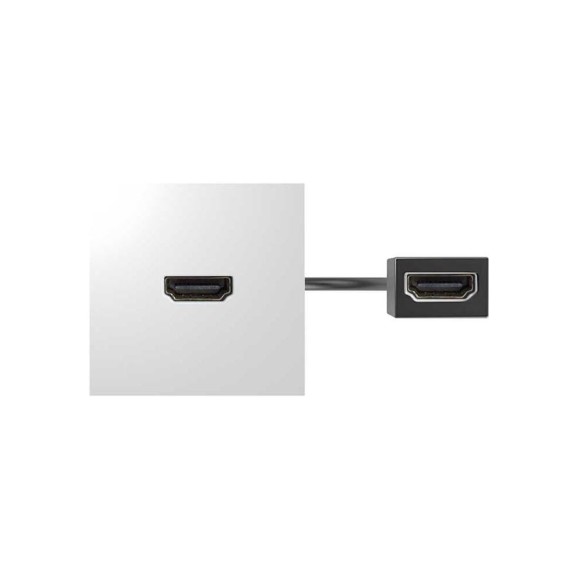 Проходной модуль с адаптером HDMI мама/мама Simon, белый, 400 40001194-030