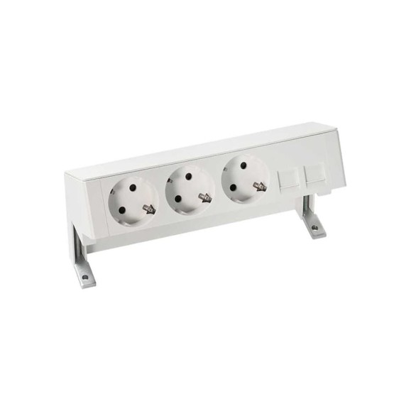 Настольный 4х-розеточный блок Simon, 3х2PE, 2хRJ45, белый, S400 42403020-130