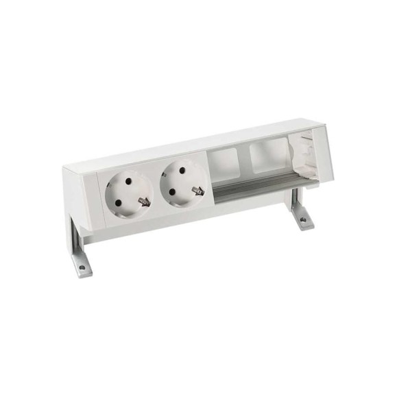 Настольный розеточный блок Simon, 2x2P+E, 2 пустых модуля, белый, 400 42402000-130 Настольный розеточный блок Simon, 2x2P+E, 2 пустых модуля, белый, 400 42402000-130