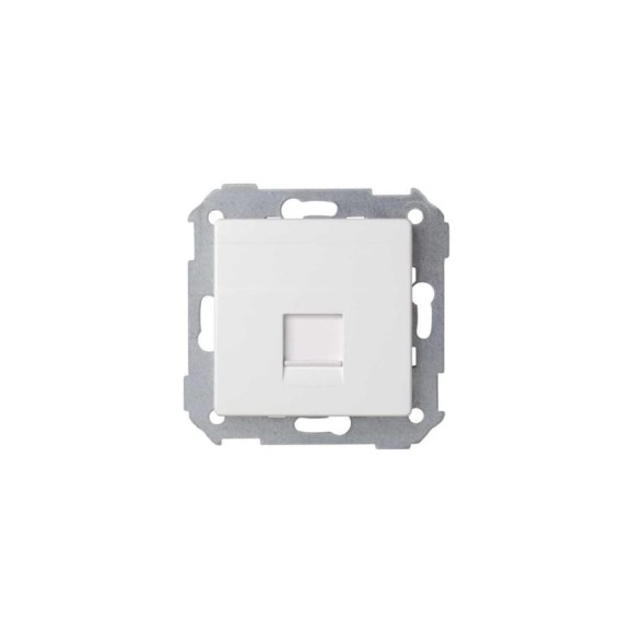Адаптер Simon со шторками на 1 коннектор UTP RJ45, FTP RJ45, RJ12, AMP, S82, S82N, белый 82005-30