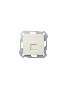 Адаптер Simon со шторками на 1 коннектор UTP RJ45, FTP RJ45, RJ12, AMP, S82, S82N, слоновая кость 82005-31