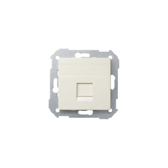 Адаптер Simon со шторками на 1 коннектор UTP RJ45, FTP RJ45, RJ12, AMP, S82, S82N, слоновая кость 82005-31