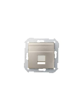 Адаптер Simon со шторками на 1 коннектор UTP RJ45, FTP RJ45, RJ12, AMP, S82, S82N, шампань 82005-34