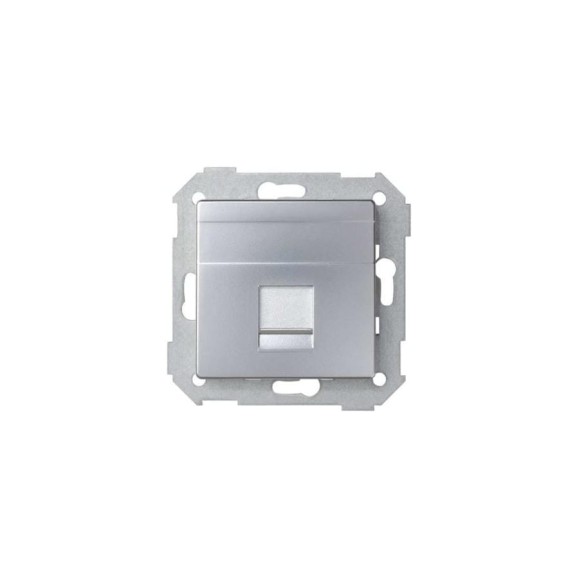Адаптер Simon со шторками на 1 коннектор UTP RJ45, FTP RJ45, RJ12, AMP, S82,82N, алюминий 82005-33