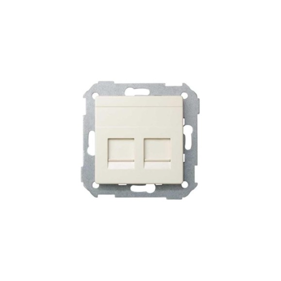 Адаптер Simon со шторками на 2 коннектора UTP RJ45, FTP RJ45, RJ12, AMP, S82, S82N слоновая кость 82006-31 Адаптер Simon со шторками на 2 коннектора UTP RJ45, FTP RJ45, RJ12, AMP, S82, S82N слоновая кость 82006-31