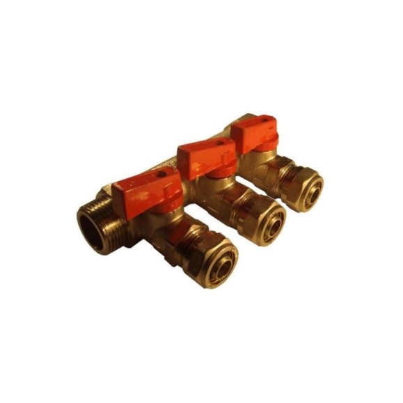 Коллектор VRT 1x20, с 3-мя кранами 504167