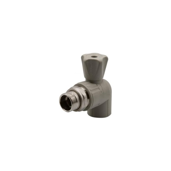 Шаровой кран VRT американка, 25-3/4", угловой, EVER plast, серый 538454 Шаровой кран VRT американка, 25-3/4", угловой, EVER plast, серый 538454