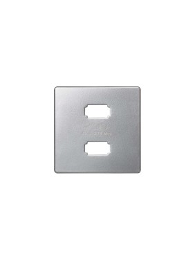 Накладка для зарядного устройства Simon 2хUSB, S82, S82N, алюминий 8211096-033