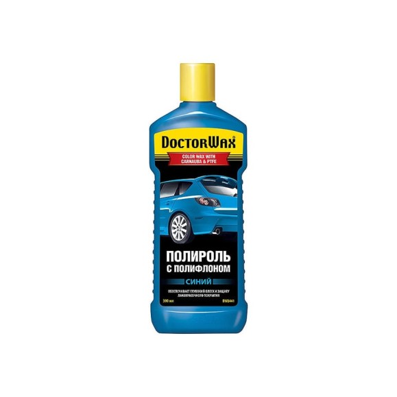 Цветной полироль с полифлоном DoctorWax синий DW8441