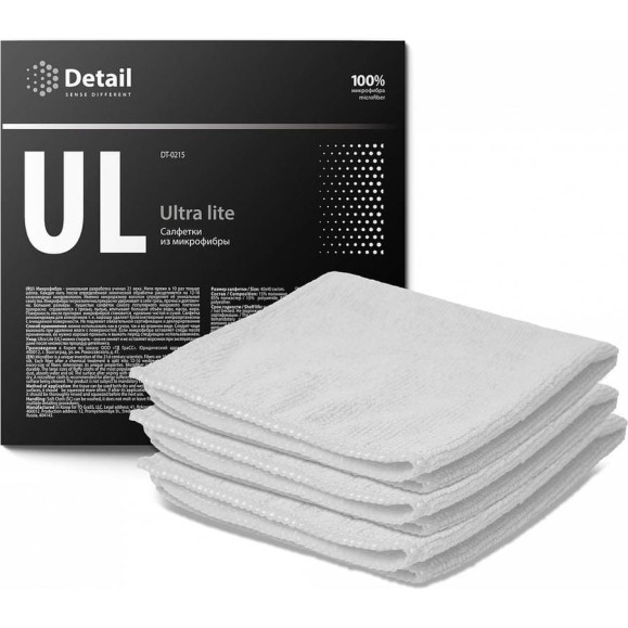 Салфетка из микрофибры Detail Ultra Lite 3 шт., 40х40 см DT-0215