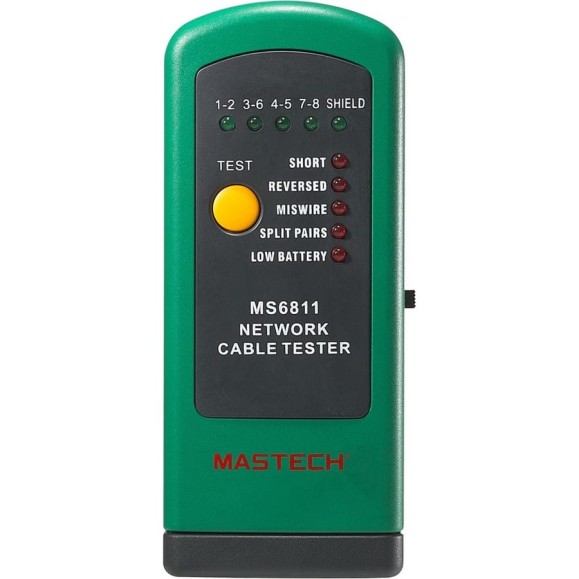 Тестер кабеля MASTECH MS6811 замыкание, обрыв, идентиф. в многож. кабелях 00-00000254