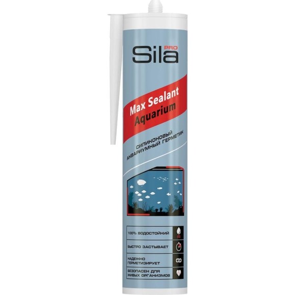 Силиконовый аквариумный герметик Sila PRO Max Sealant, AQ черный, 280 мл AQ2802
