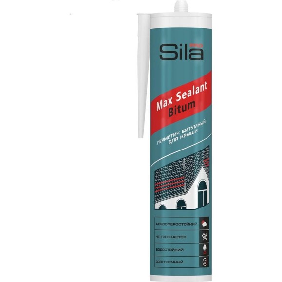 Битумный герметик для крыши Sila PRO Max Sealant, Bitum, 280 мл SSBBR280