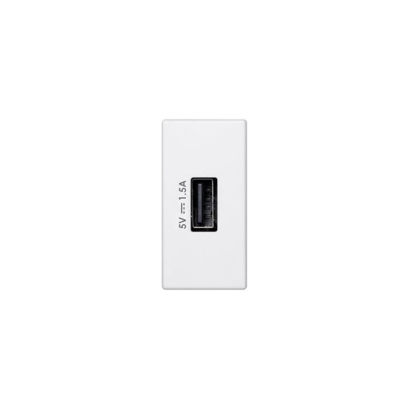 Зарядное устройство Simon, USB, К45, узкий модуль, 5 В, 1,5 А, белый K126C-9