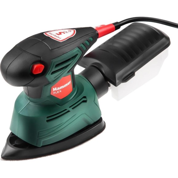 Дельташлифовальная машинка Hammer Flex 135 Вт, 14000 об/мин, 140/140/80 мм DSM135