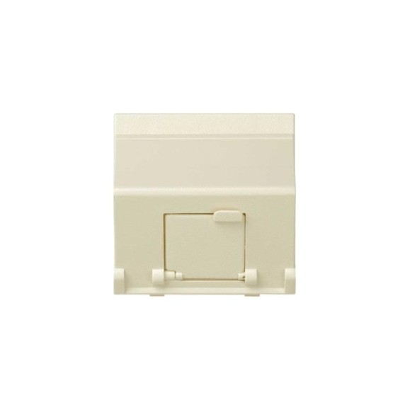Адаптер со шторками на 1 коннектор Simon AMP UTP, FTP, SYSTYMAX RJ12, UTP, S27, слоновая кость 27081-32