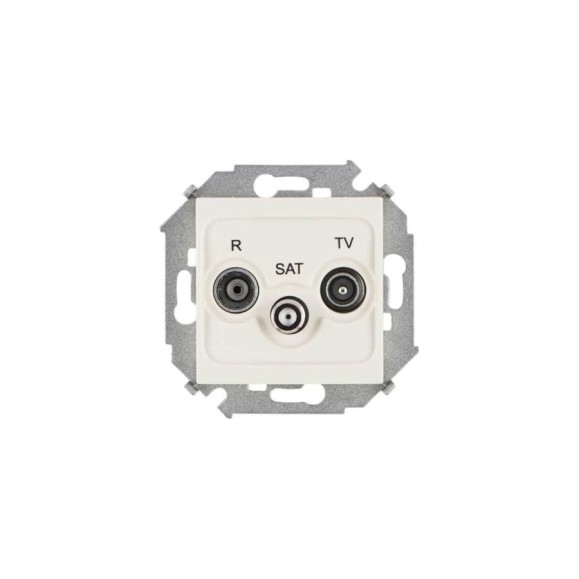 Розетка Simon R-TV-SAT одиночная, винтовой зажим, слоновая кость 1 1591466-031