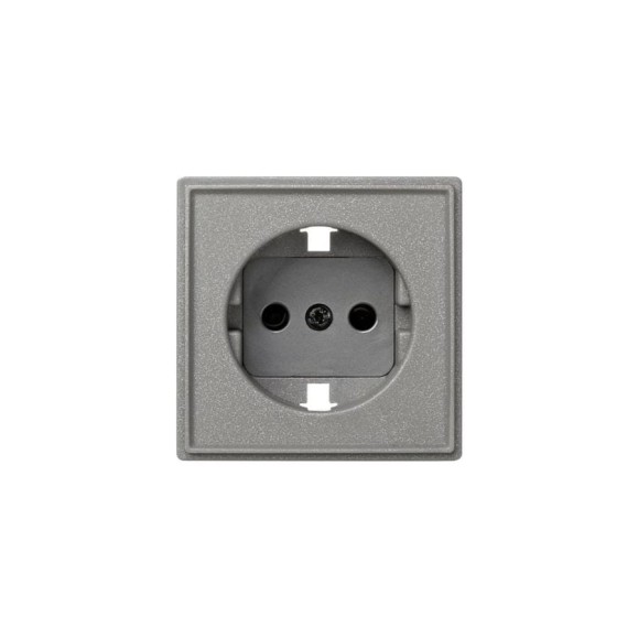 Накладка на розетку Simon с заземлением механизм S27, IP44, IK07, Scudo, серый 2705041-063