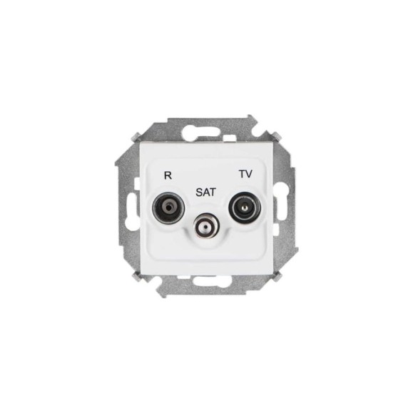 Розетка Simon R-TV-SAT одиночная, винтовой зажим, белый 1 1591466-030