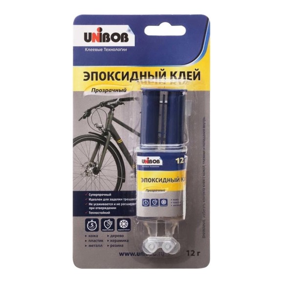 Эпоксидный клей UNIBOB 12 г блистер 211801