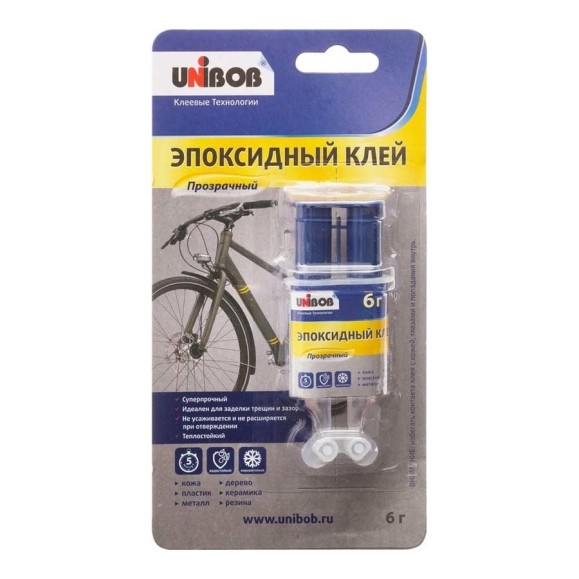 Эпоксидный клей UNIBOB 6 г блистер 211800