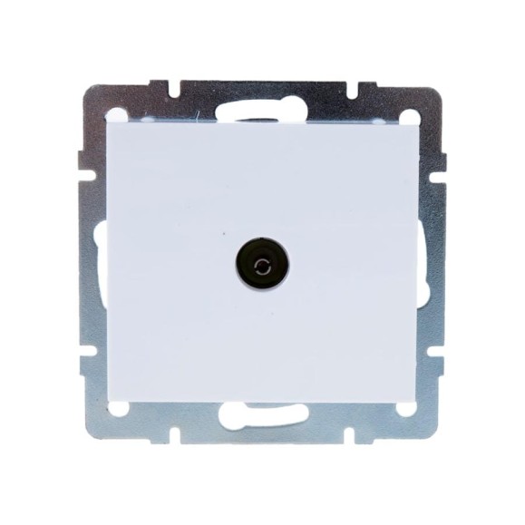 Телевизионная розетка LEZARD RAIN проходная белая 703-0288-129