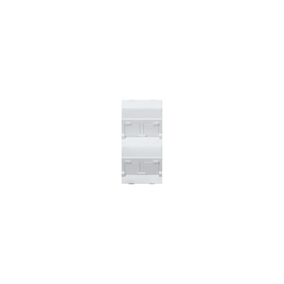 Наклонный адаптер Simon на 4хRJ45 коннектора, S-модуль, белый S80C-9
