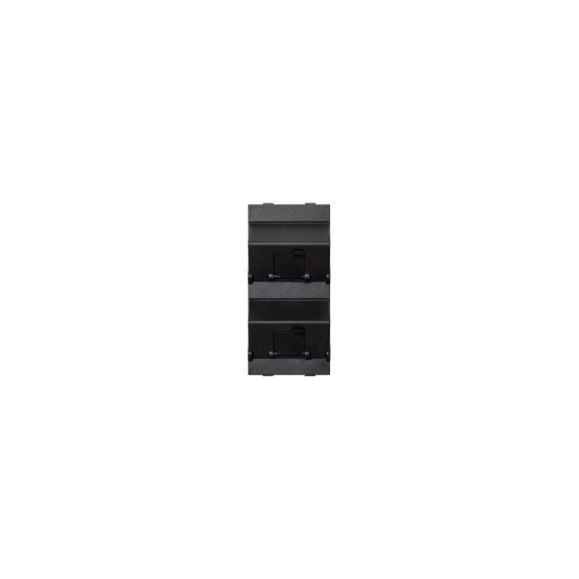 Наклонный адаптер Simon на 2хRJ45 коннектора, S-модуль, графит S80B-14