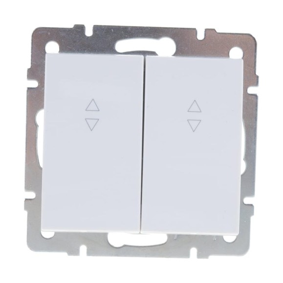 Проходной двойной выключатель LEZARD RAIN белый 703-0288-106