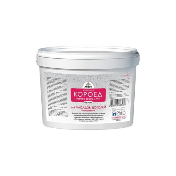 Штукатурка Короед Л307 (7 кг; зерно 2 мм) Латек LAS026 Штукатурка Короед Л307 (7 кг; зерно 2 мм) Латек LAS026