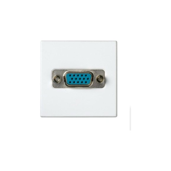 Розетка для подключения VGA-разъёма Simon HD15, винт. Соед., широкий модуль, S27, белый 2700091-030