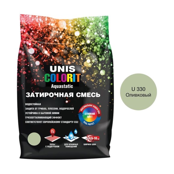 Затирка UNIS Colorit оливковый 2 кг 11602922 Затирка UNIS Colorit оливковый 2 кг 11602922