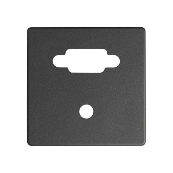 Накладка для коннектора Simon VGA HD15, мама, мини-джек 3,5 мм, графит 8200091-038