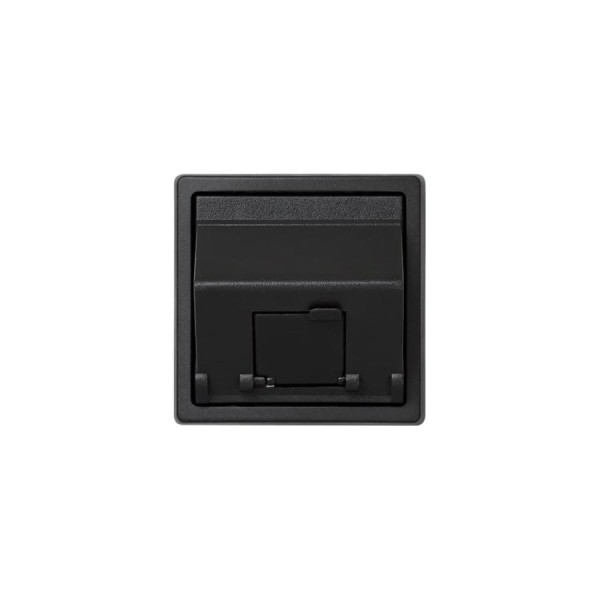 Адаптер для 1 коннектора Simon RJ45 KEYSTONE, AMP, Brand-Rex, KRONE, S73 Loft, графит 73085-62