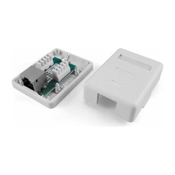 Компьютерная розетка Hyperline, SB1-1-8P8C-C5e-SH-WH RJ-45 8P8C, категория 5e, экранирован 430229