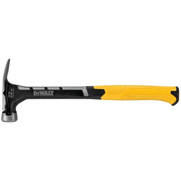 Молоток DEWALT одноэлементный, с прямым гвоздодером, 624 г DWHT0-51064