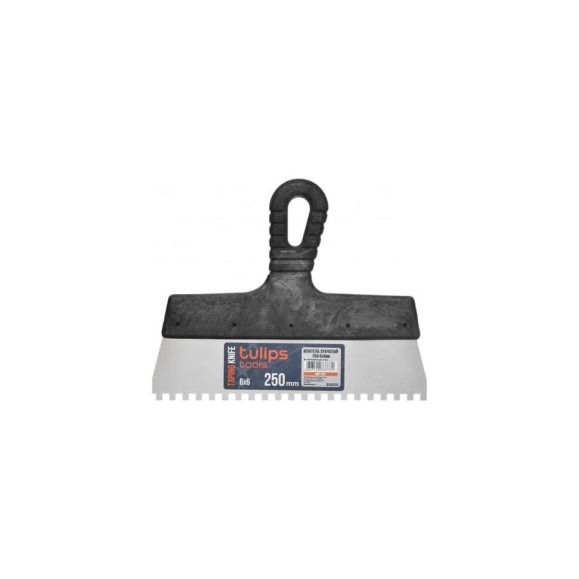 Зубчатый шпатель Tulips tools 250 мм, зуб 6х6 мм IM07-256 Зубчатый шпатель Tulips tools 250 мм, зуб 6х6 мм IM07-256