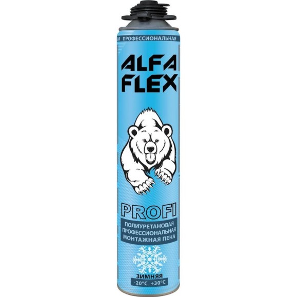 Пена ALFAFLEX пистолетная, зимняя, до 65 л 532313 Пена ALFAFLEX пистолетная, зимняя, до 65 л 532313