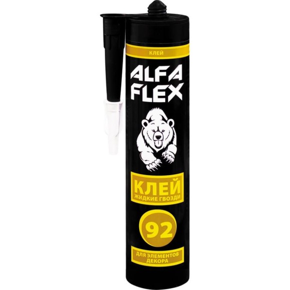Клей ALFAFLEX жидкие гвозди, для элементов декора, белый, 280 мл 534268 Клей ALFAFLEX жидкие гвозди, для элементов декора, белый, 280 мл 534268