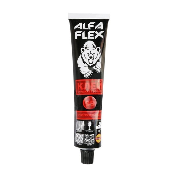 Клей ALFAFLEX жидкие гвозди, суперсильный, бежевый, 80 мл, в шоу-боксе 754295 Клей ALFAFLEX жидкие гвозди, суперсильный, бежевый, 80 мл, в шоу-боксе 754295