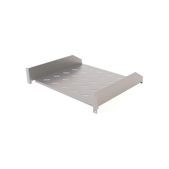 Угловая полка Hyperline TAL3-2U-500-RAL7035 с перфорацией 19, 2U, ширина 440 мм 433668