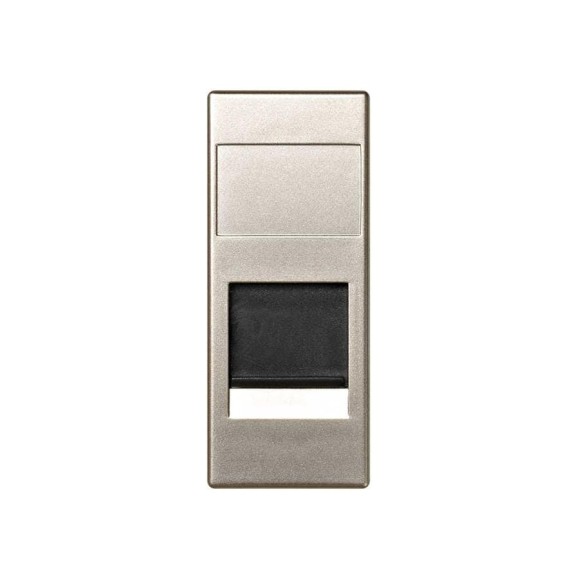 Адаптер со шторками Simon на 1 коннектор SYSTIMAX UTP, узкий модуль, 82С, шампань 82585-64
