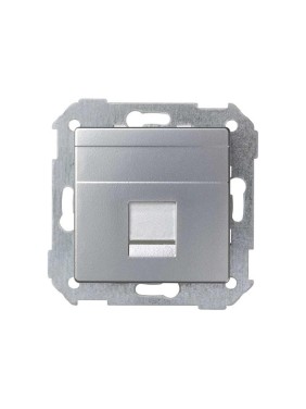 Адаптер со шторками Simon на 1 коннектор UTP RJ45, SYSTIMAX, S82, S82N, алюминий 82008-33
