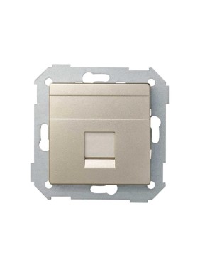 Адаптер со шторками Simon на 1 коннектор UTP RJ45, SYSTIMAX, S82, S82N, шампань 82008-34