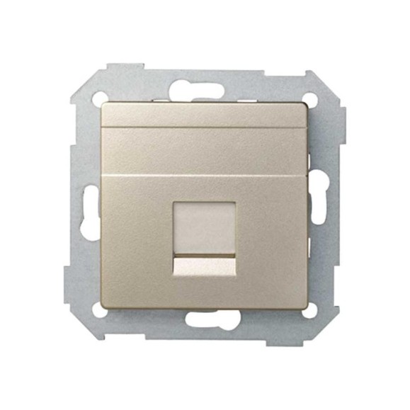 Адаптер со шторками Simon на 1 коннектор UTP RJ45, SYSTIMAX, S82, S82N, шампань 82008-34