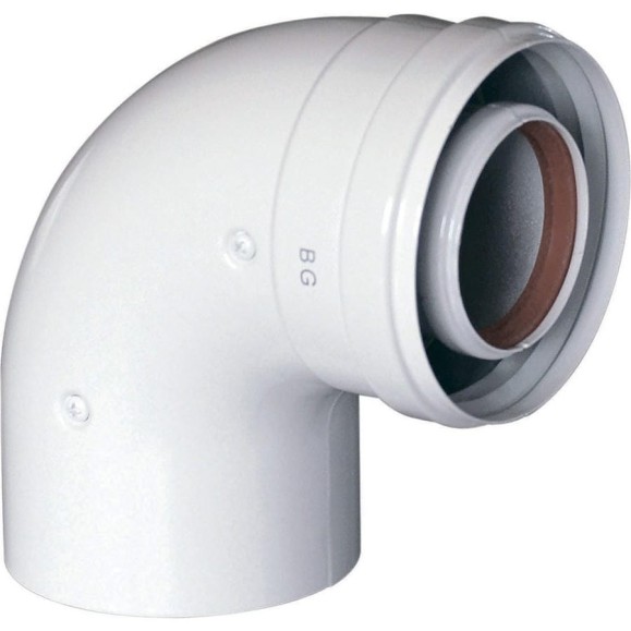 Коаксиальный отвод Baxi 90 градусов, диаметр 60/100 мм, без муфты KHG71410151
